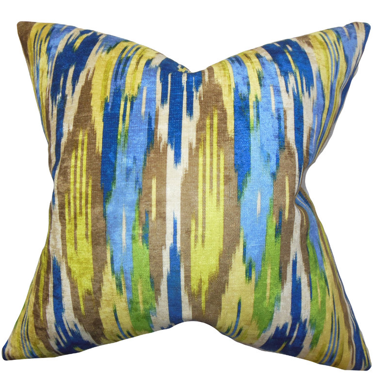 Bannruod Geometric Feather Reversible Throw Pillow