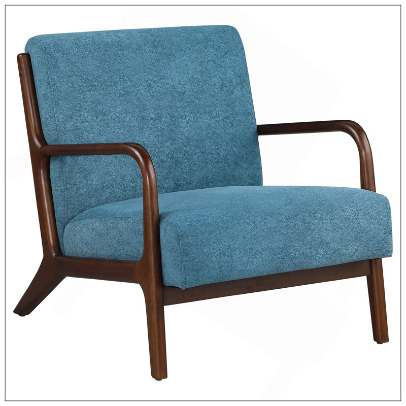 Chaise d'appoint Merilynn, Tissu bleu en double