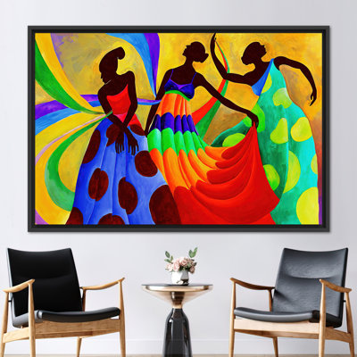 African Dancers Painting, Ethnic Art Canvas, African Women Canvas Art, Abstract Poster, Dancer Canvas, African Dancers Printed,