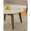 Table basse à plateau en marbre blanc et finition noyer