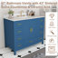 Meuble-lavabo moderne avec comptoir en pierre frittée blanche de Carrare-706764972