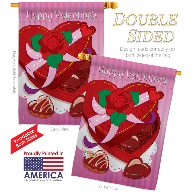 « chocolates spring », un polyester de 2 côtés 40 x 28 po ensemble de drapeau