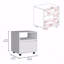 Table de chevet, table de bout, roulettes de table d'appoint, tiroir simple blanc-61197495
