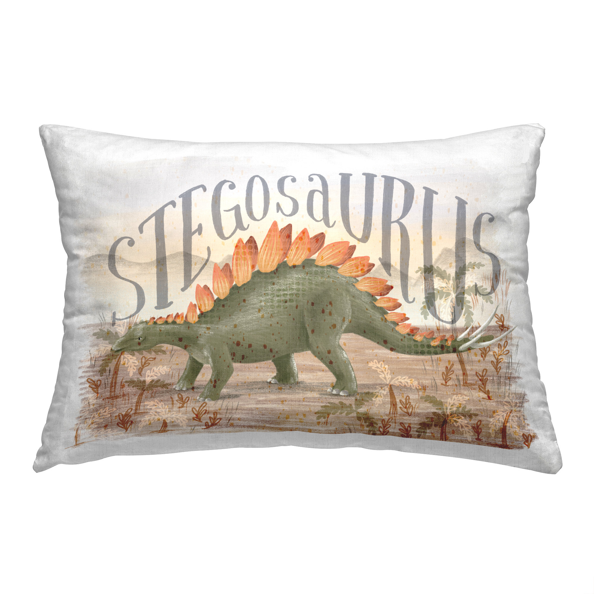 Stupell Industries Stegosaurus in Nature Decorative Printed Throw ...