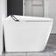 Toilette intelligente allongée avec bidet intégré, fonction d'ouverture / fermeture automatique, capteur de pied, chasse d'eau 1,28 po, affichage à DEL, séchoir à air chaud et siège chauffant pour salle de bain luxueuse-123482678
