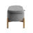 Storage Bench Gray Cushioned Seat Corduroy Upholstery Lift Top Solid Wood Legs 1Pc-941345888