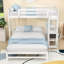 Lit superposé simple au-dessus de 3 tiroirs avec bureau, convertible-1083182103