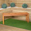 Gillian Outdoor Rectangular Wooden Garden Dining Table, 2 Benches With Parasol And Base Set-125188631-125188632
