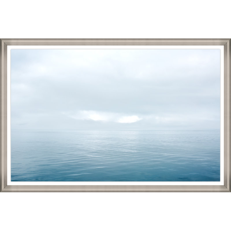 Miles Away, White, 30" H x 45" W, Glass Frame