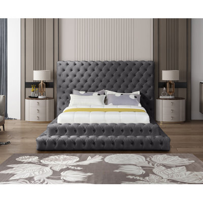 Dymphia Revel Velvet Bed