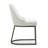 Boucle Fabric Full Back Side Chair in White