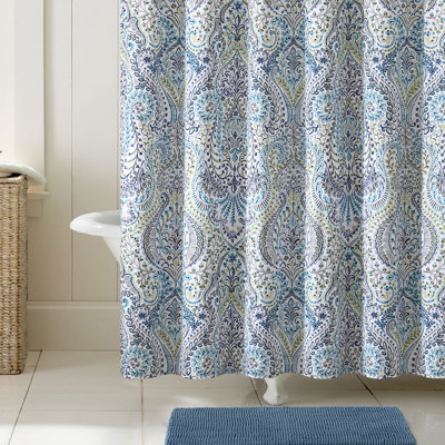 Nan Paisley Shower Curtain with Hooks Included