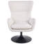 Upholstered Plain Weave / Muslin Swivel Armchair-1066064144