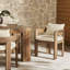 Jackson Teak Patio Dining Armchair with Cushion-935753036