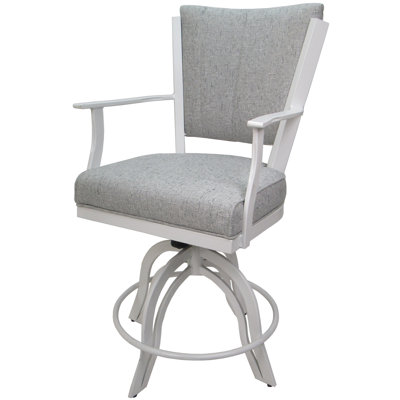 Tissu ardoise sur fond blanc Hemsath - siège de 24 po