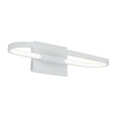 Modern Hoop Edge Lit LED Vanity Light - 20 Inch Wall Mounted Modern Bathroom Light Fixture - 10W, 3000K & ETL Listed