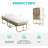 Mercer41 38‘’/46'' Folding Bed With 5 Inch Memory Foam Mattress, Single Rollaway Bed For Guests, Space Saving Portable Bed With Lockable Wheels, Easy Assembly & Moving-1793798194