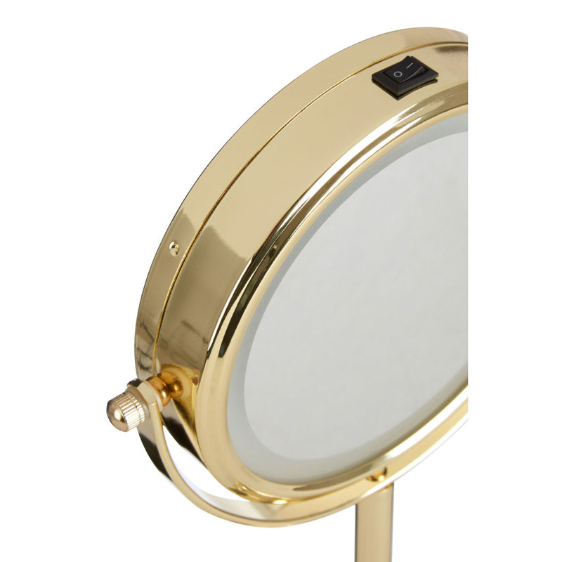 Metal Flat Floor Mirror, Gold