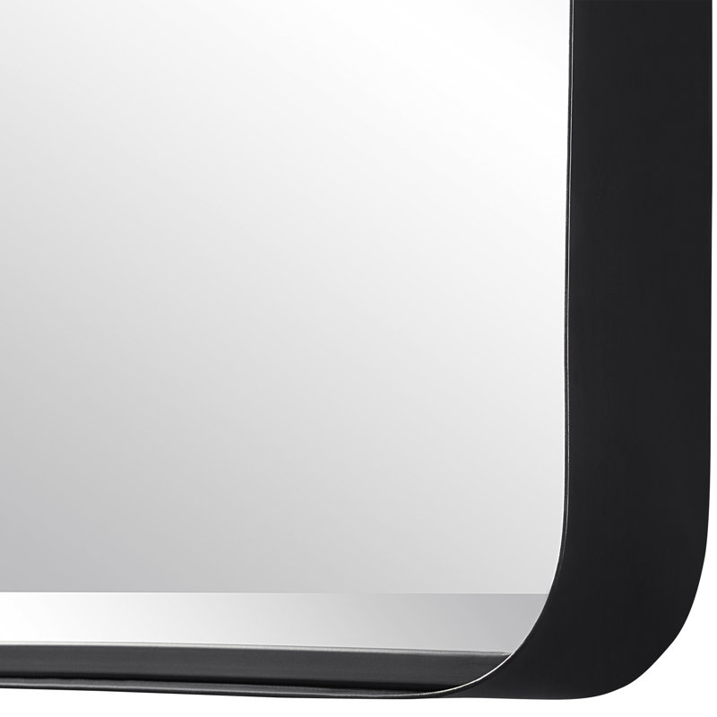 Rylie Metal Rectangle Wall Mirror, Black, 40" x 30"