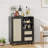 Rattan Buffet Cabinet With Adjustable Shelf, Sideboard With Drawers For Living Room, Kitchen, Entryway-1897976625