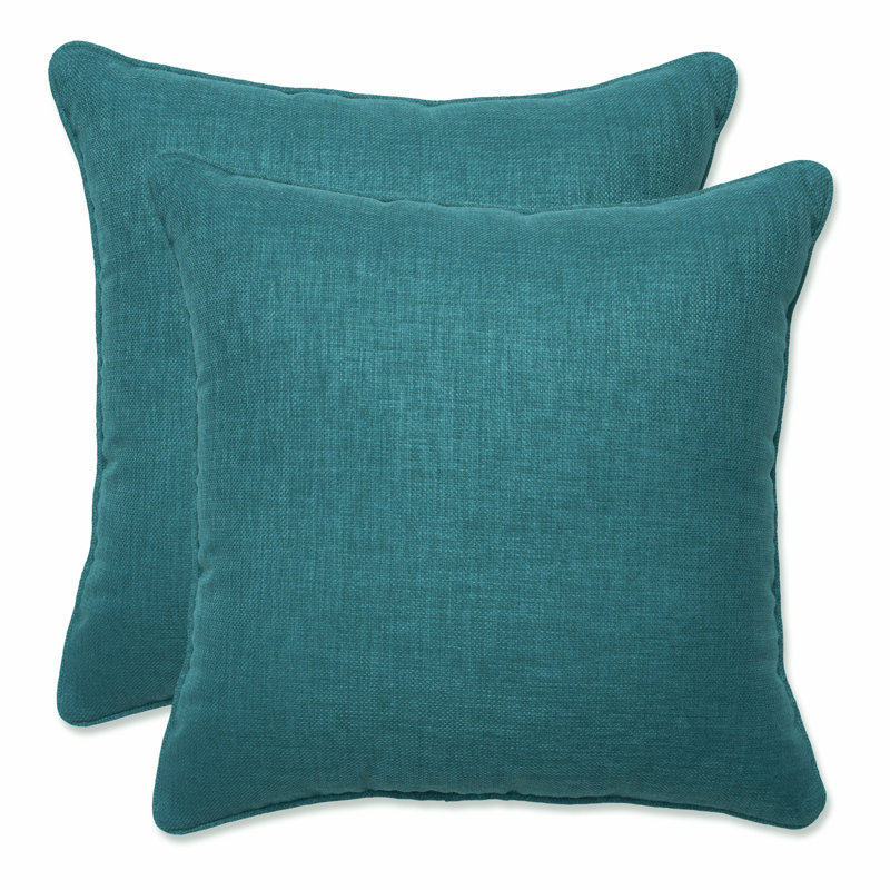 Rave Outdoor Reversible Throw Pillow, Teal