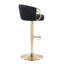 Tabouret de bar Claire / contemporain en métal et velours noir Claire par Lumisource - ensemble de 2-224558389