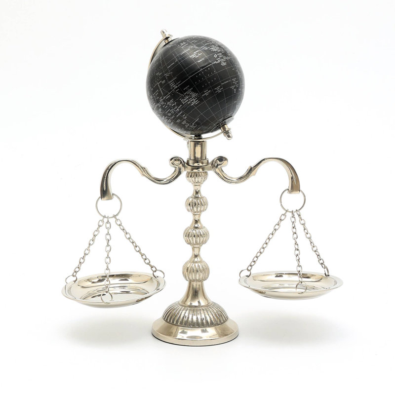 Plateau Balance Libra | Centre de table rustique vintage | 9 po x 4,5 po x 13 po