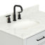 Meuble-lavabo simple Jameal de 36 po en bois massif avec comptoir en marbre de Carrare de 0,75 po et lavabo ovale dÃ©calÃ© Ã  droite-566077836-566077833-598961052