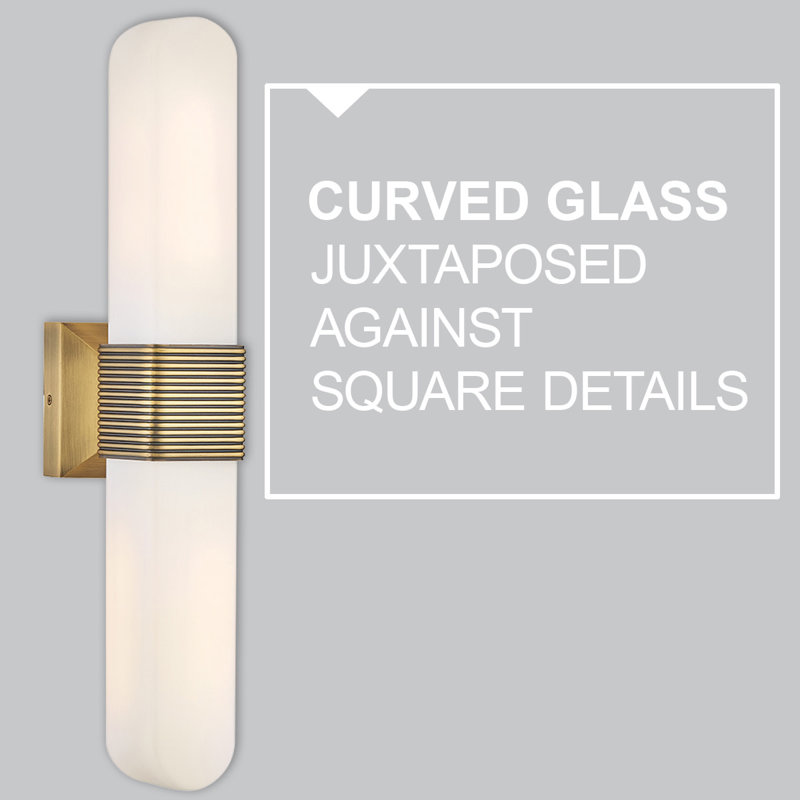Cotes 1 - Light Bath Sconce by Lisa McDennon, Lacquered Brass