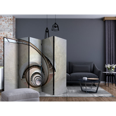 Paley 225cm W x 172cm H 5 - Panel Solid Wood Folding Room Divider