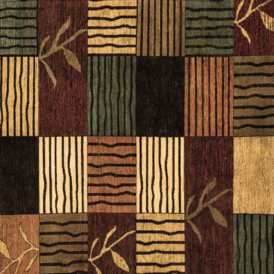 Tapis brun Abstract 4220