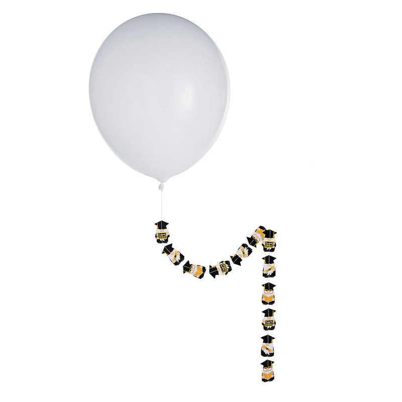 Queue de ballon Fun Fun Graduation Gnome - 6 pièces