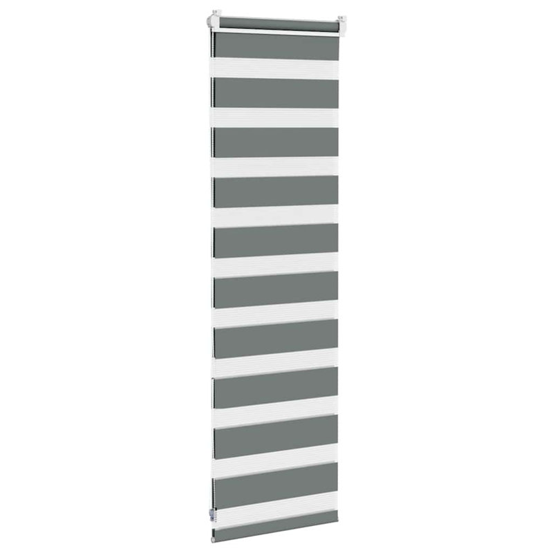 George Oliver Zebra Blind Polyester, 40cmW x 100cmL, Dark Grey