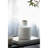 D5.9X7.9" Round White/Gold Vase