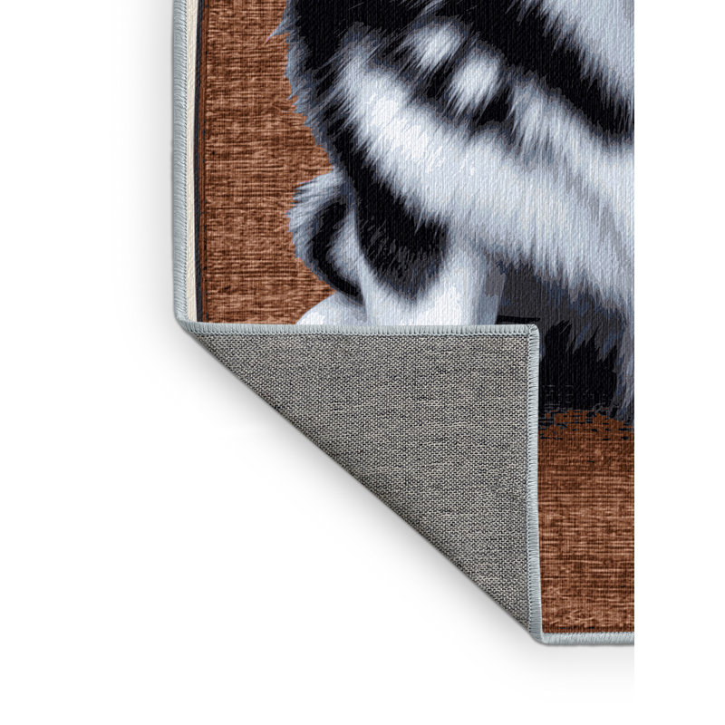 Tapis lavable Husky de Sibérie, Carré 7 pi