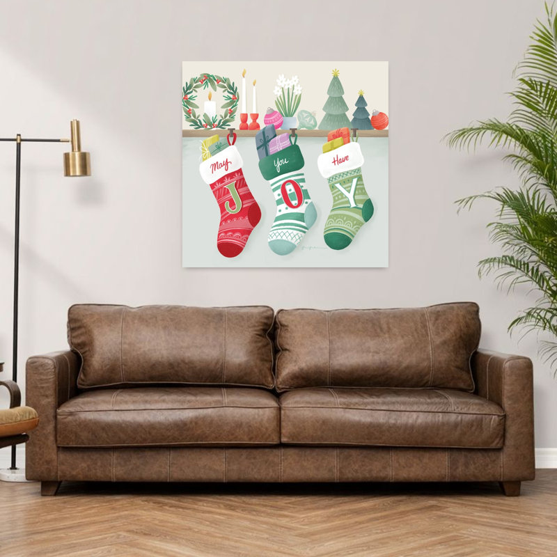 Art contemporain de Noël avec bougies, H 36 po x l 36 po