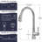 Single Handle Pull Down Kitchen Faucet With Soap Dispensor