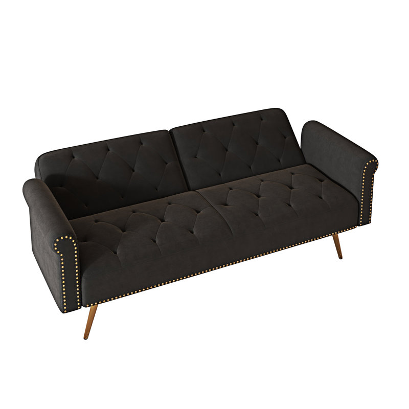 Upholstered Sofa Bed, Black