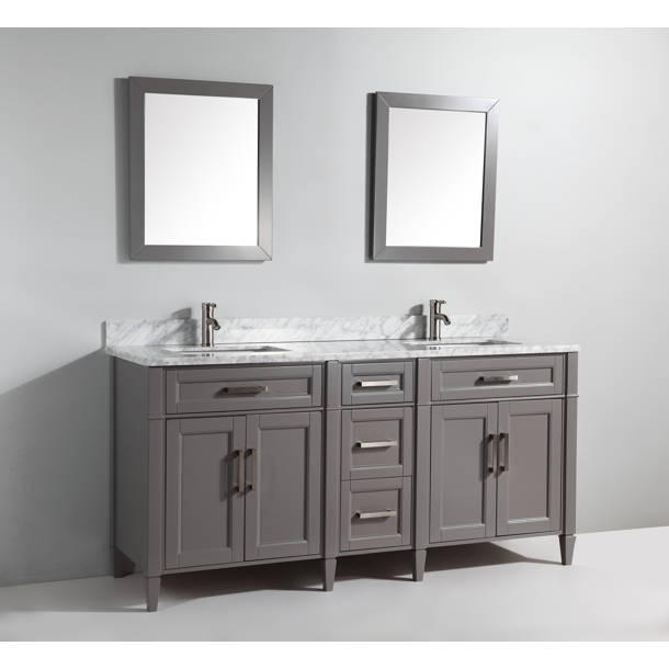 Gracie Oaks Lachine 48'' Single Bathroom Vanity with Carrara Marble Top ...