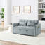 Canapé-lit pliable polyvalent de 54,33 pouces en 3 longueurs, canapé-lit moderne en velours, dossier réglable (gris clair)