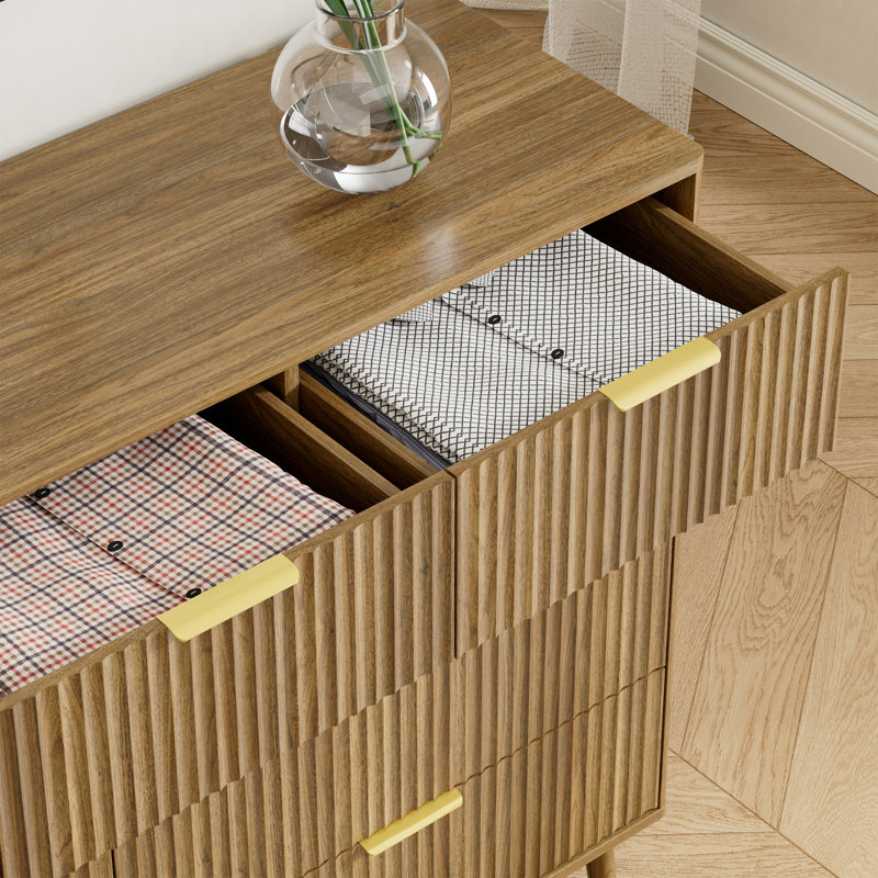 Ensemble de chambre à coucher 3 pièces (1 commode + 2 tables de chevet) (ensemble de 3), Noyer