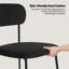 47.5cm H Velvet Upholstered Metal Cross Back Side Chair-784945764