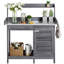 Garden Wood Potting Bench 100% Fir Wood-81833144