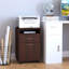 Support mobile pour imprimante et armoire de rangement brune avec tiroir, beaucoup d'espace pour les documents de bureau, fonction de freinage à 4 roues, s'adapte sous la plupart des bureaux, panneau de particules