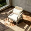 Fauteuil club d'extérieur en bois d'acacia-129028105