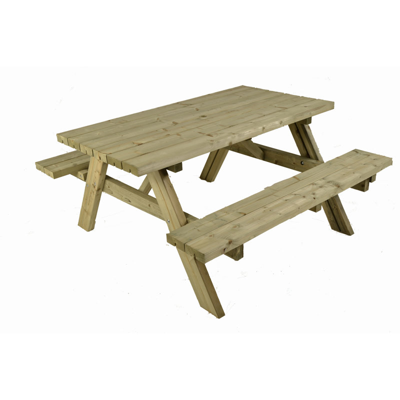 Whitby 6 - Person Wood Patio Dining Set with Rectangular Table