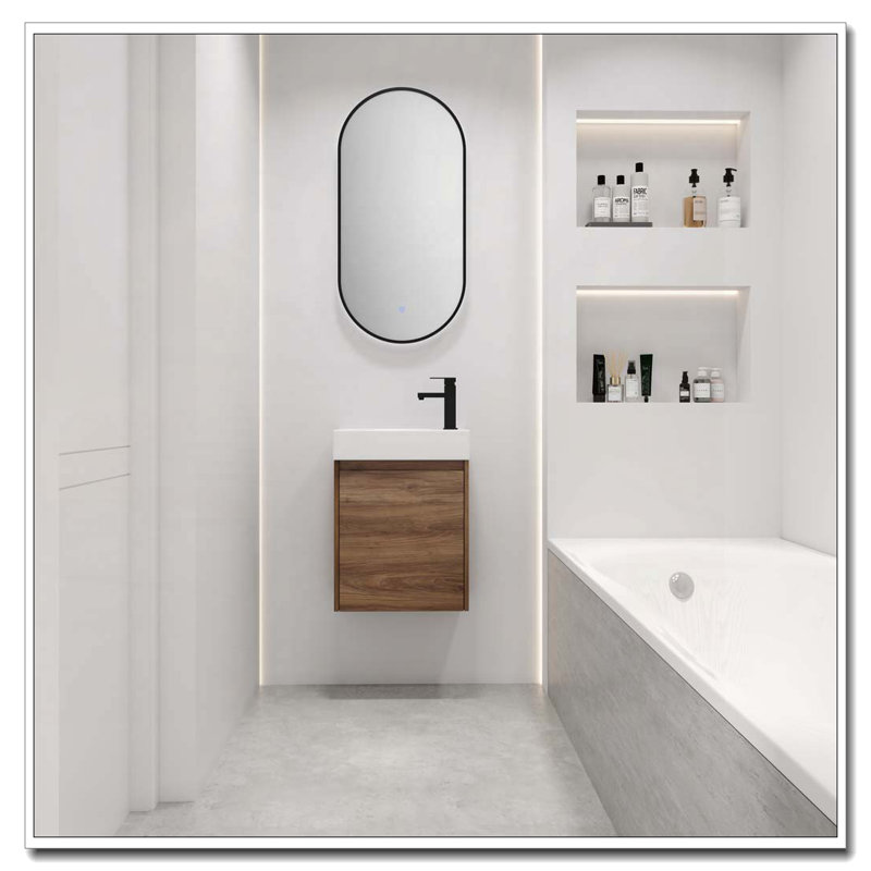 Meuble-lavabo flottant avec base simple pré-assemblée
