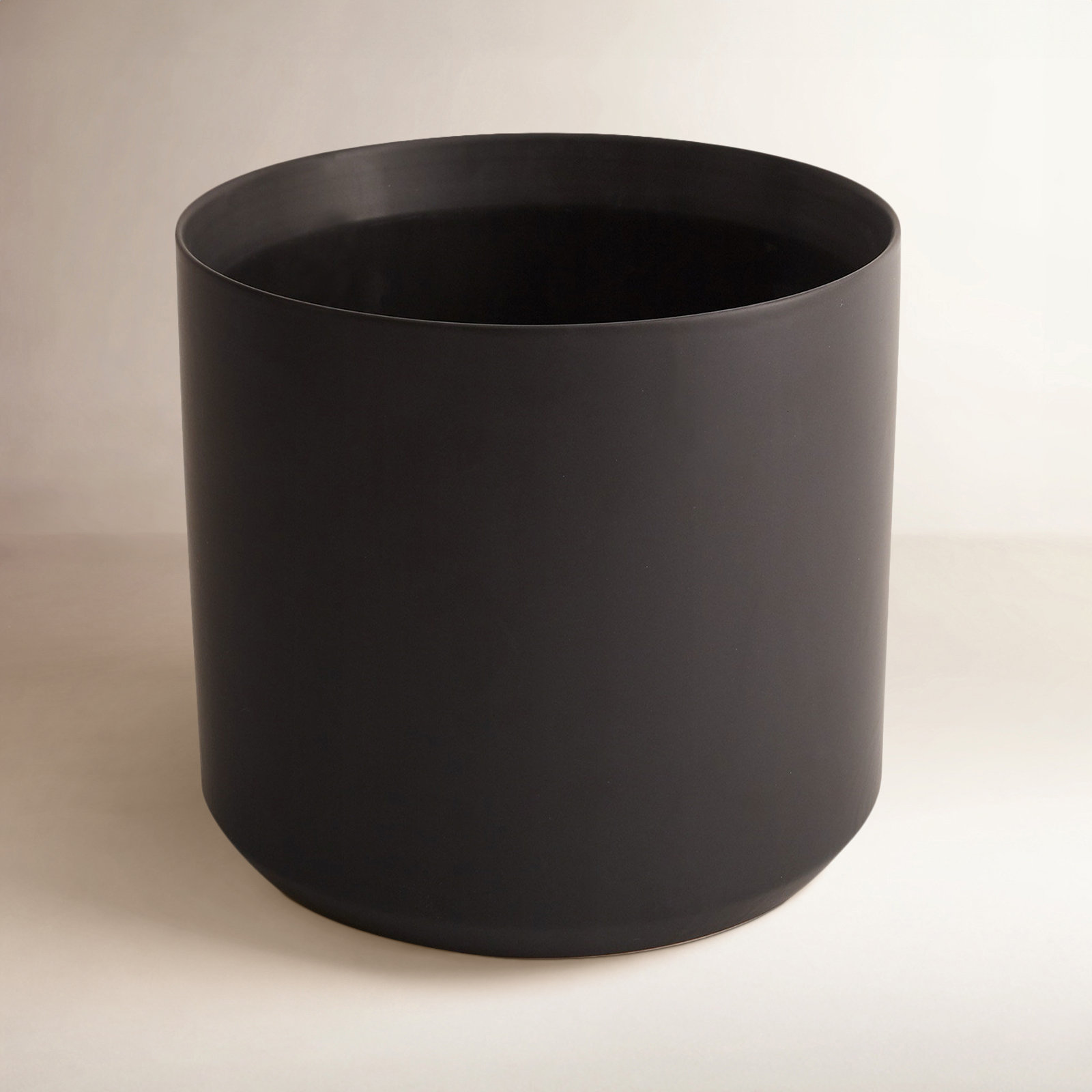 Parsons Ceramic Pot Planter, 6.75" H x 7" W x 7" D, Black