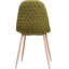 Chaises de salle à manger recouvertes de tissu avec pieds en fer et finition noyer, assemblage requis, l 18 po x P 22,01 po et H 34,93 po