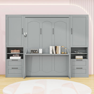 Full Murphy Bed with Closet ,Drawers and Shelves